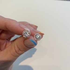 ROSE GOLD CZ STUDS